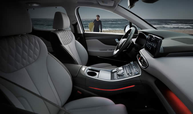 design interieru hyundai santa fe hybrid 2021