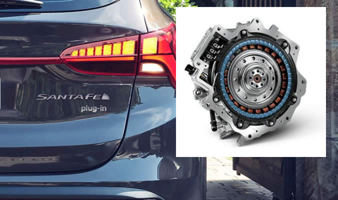 hyundai santa fe plug in hybrid 2021 exterier elektromotor