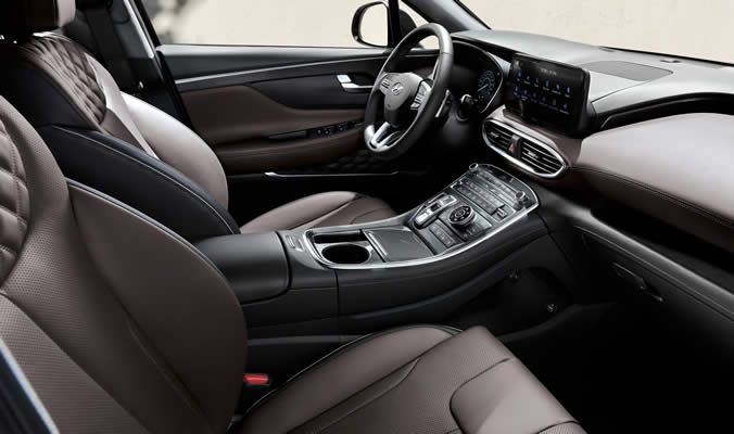 hyundai santa fe plug in hybrid 2021 interier