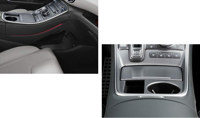 hyundai santa fe plug in hybrid 2021 odkladaci prostory