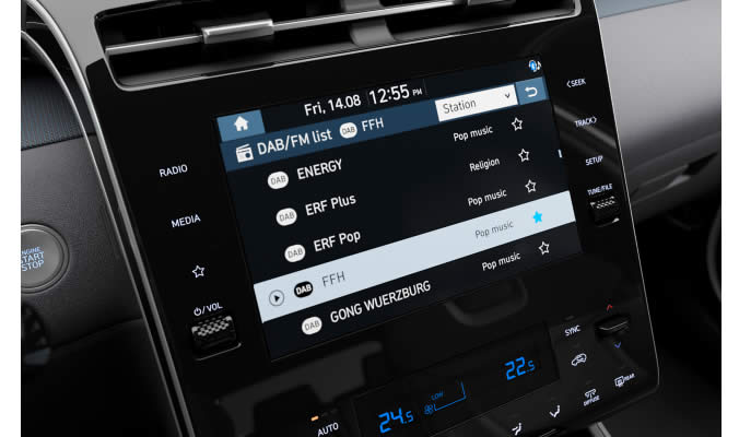 Hyundai TUCSON Plug-in Hybrid 2020 - 10,25″ dotyková obrazovka