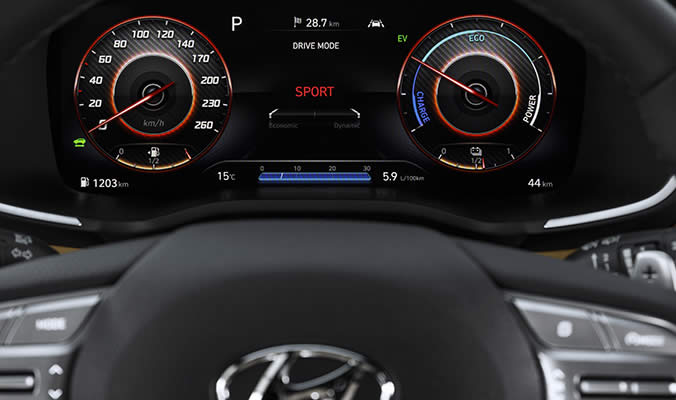 Hyundai SANTA FE 2020 - Digitální panel přístrojů