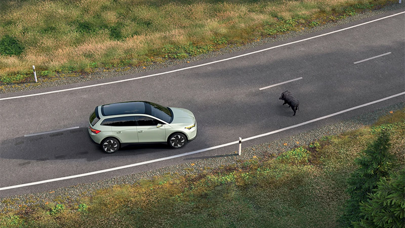 Škoda Elroq RS - Proaktivní ochrana cestujících