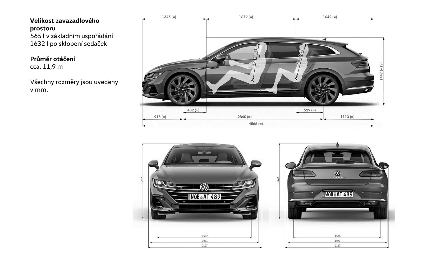 VW Arteon Shooting Brake eHybrid technické údaje