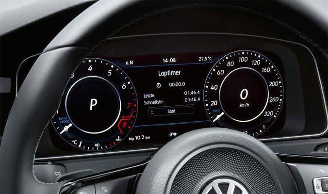 vw golf r variant active info display