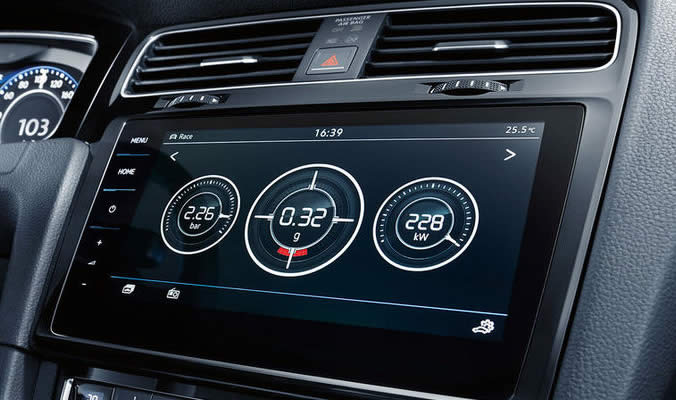 vw golf r variant sport hmi