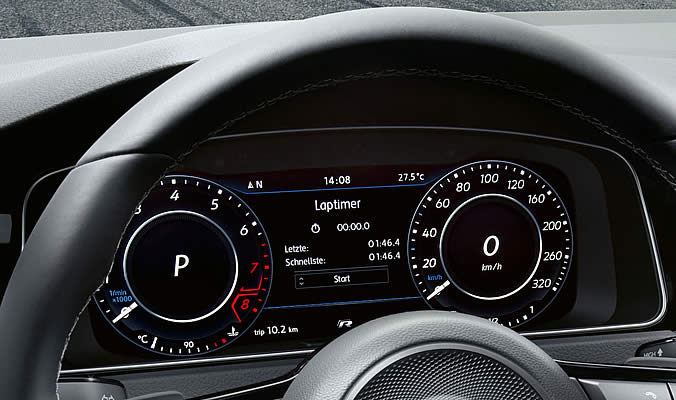 vw golf r active info display
