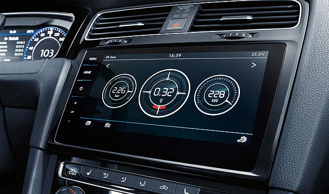 vw golf r sport hmi