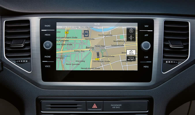 vw golf sportsvan navigace