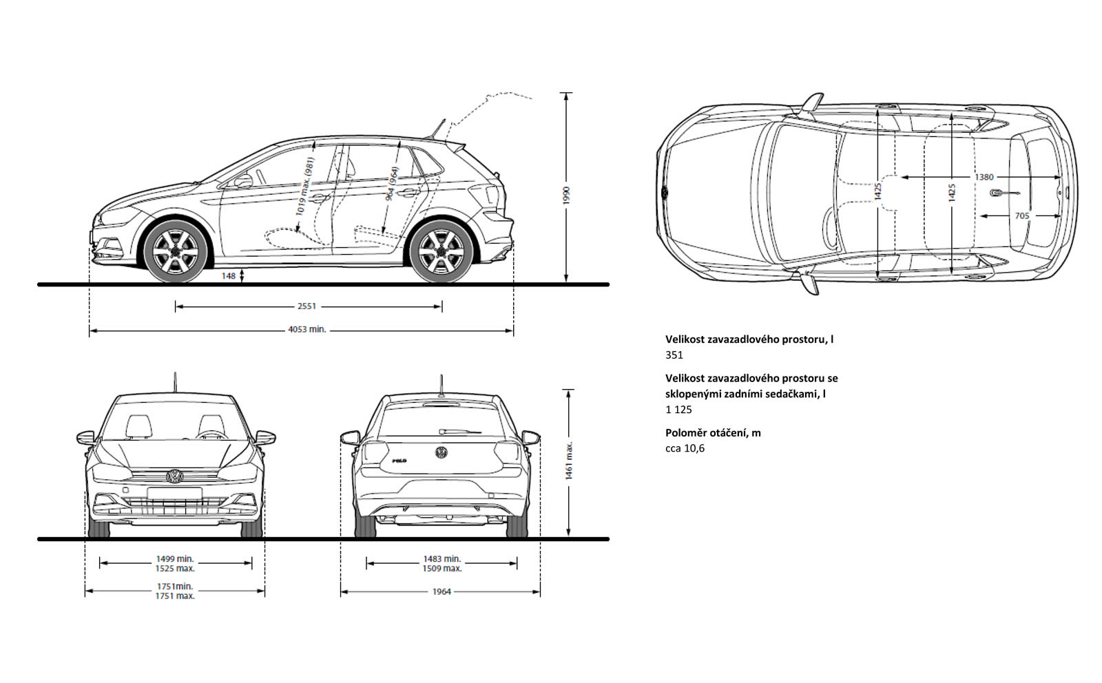 Nové Volkswagen Polo - Technické údaje
