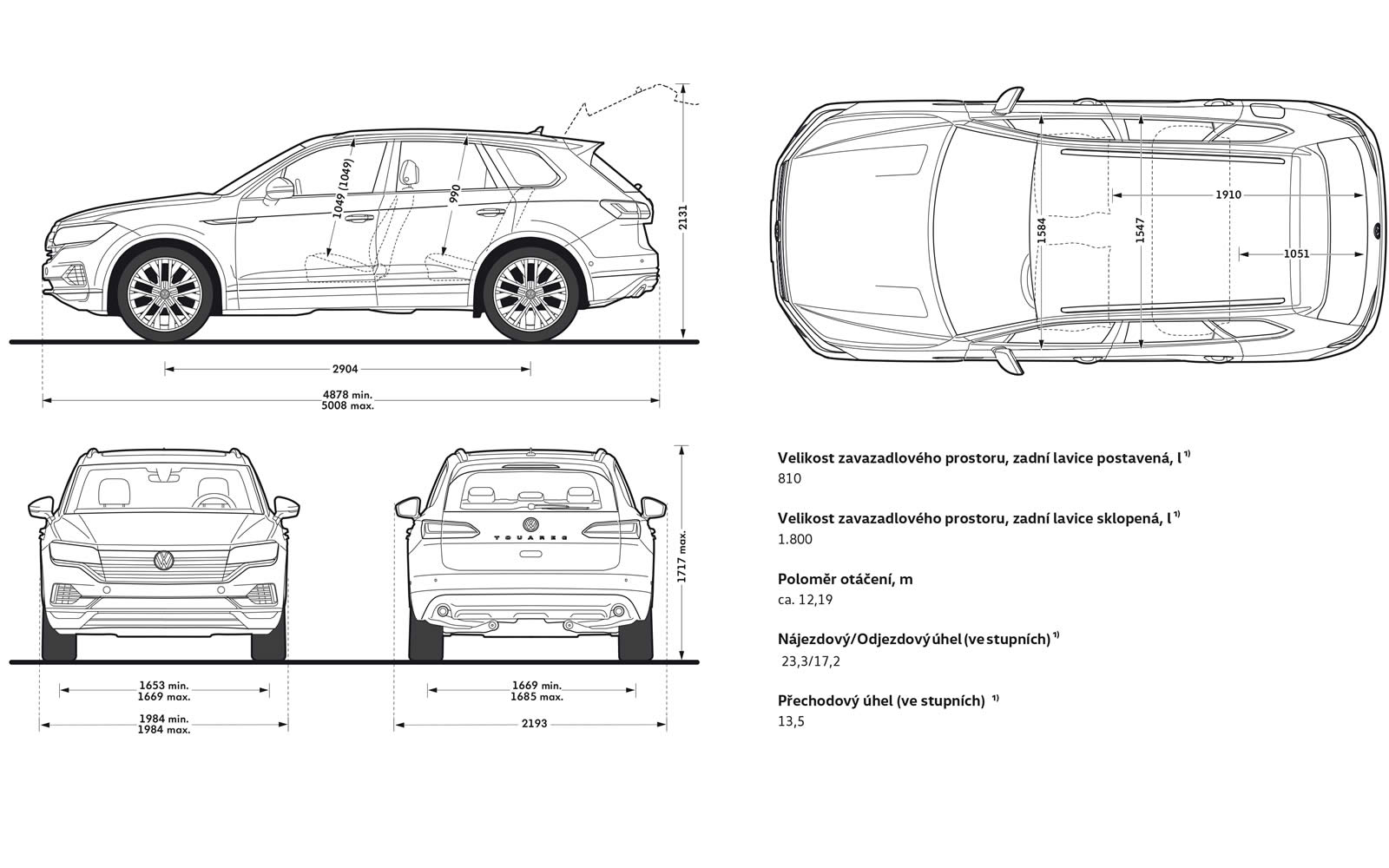 olkswagen Touareg R - Technické údaje