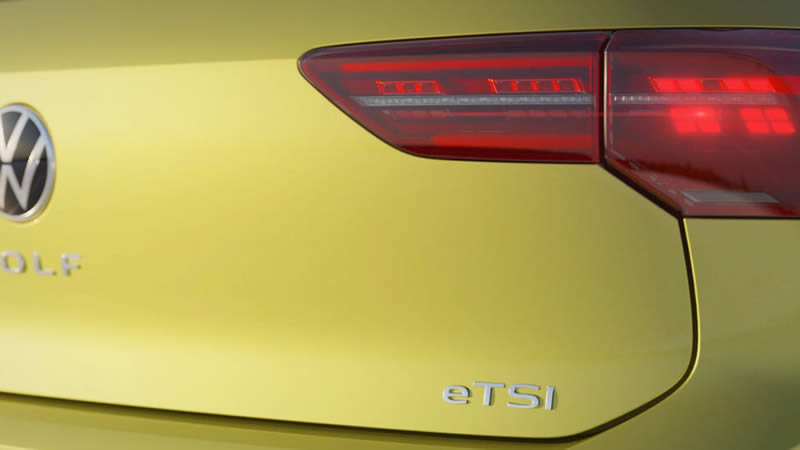 Volkswagen Golf 8 označení technologie Mild-Hybrid - eTSI 