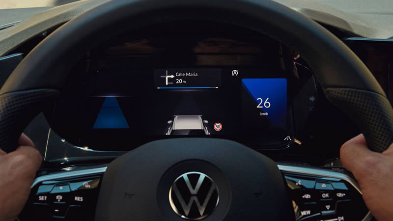 Volkswagen Golf 8 digitální kombinovaný přístroj Digital Cockpit