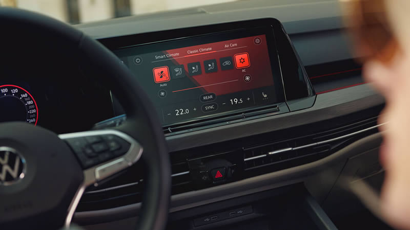 Volkswagen Golf 8 digitální panel s funkcí We Personalisation