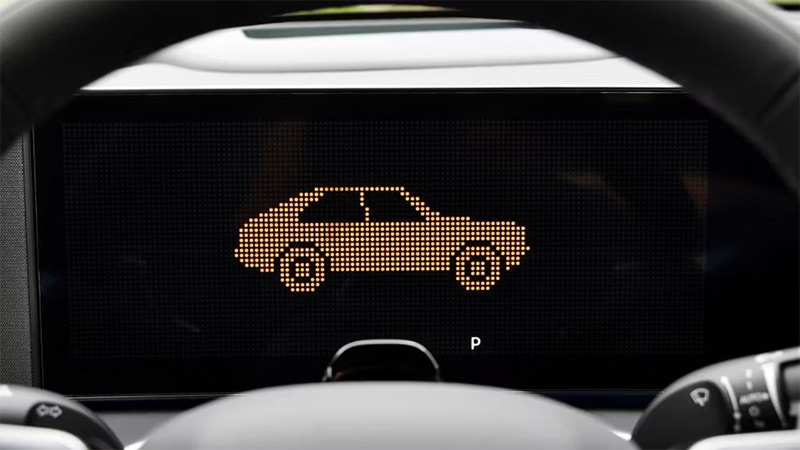 Displej přístrojového štítu ve voze Hyundai IONIQ 9