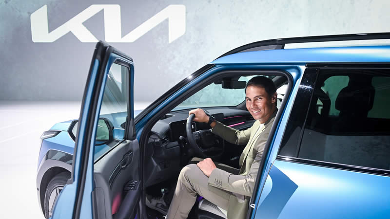 Kia EV9 a Rafael Nadal