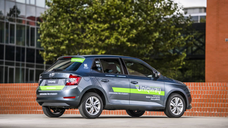 Škoda Auto digilab univerzitní carsharing Uniqway