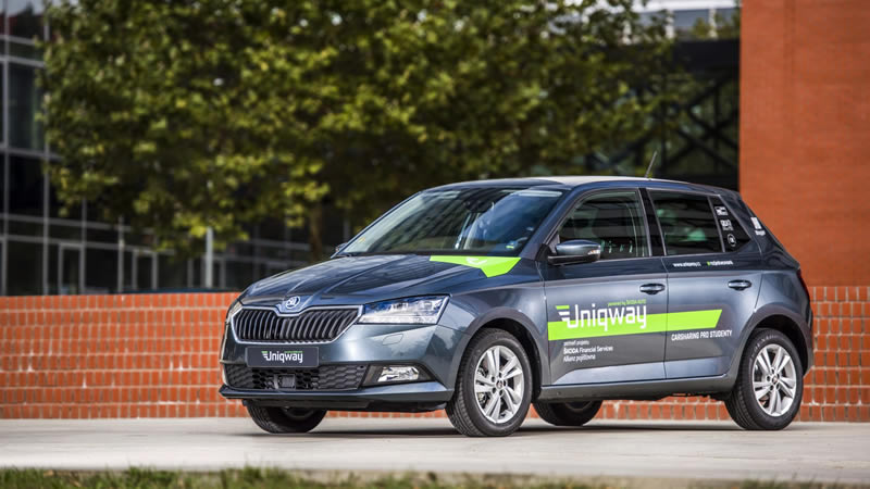 Škoda Auto digilab univerzitní carsharing Uniqway