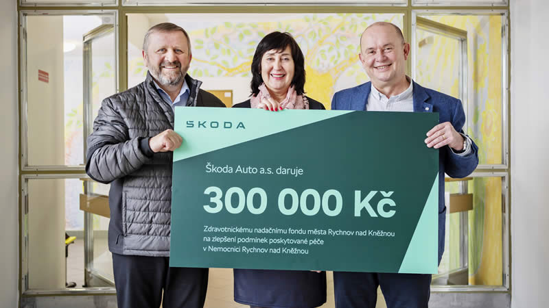 ŠKODA finanční dar nemocnici