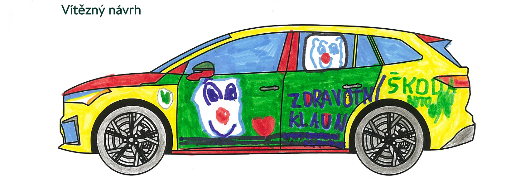 Vítězný návrh soutěže Auto pro Zdravotního klauna 2023