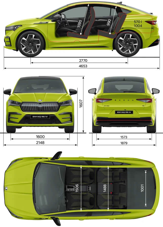 Škoda Enyaq Coupé RS iV technické údaje Škoda Enyaq Coupé RS iV technické údaje
