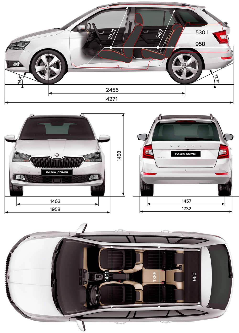 ŠKODA FABIA COMBI TECHNICKÉ ÚDAJE ŠKODA FABIA COMBI TECHNICKÉ ÚDAJE