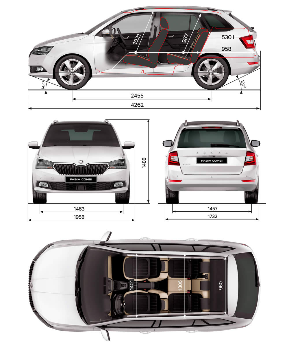 Škoda Fabia Combi Tour - TECHNICKÉ ÚDAJE