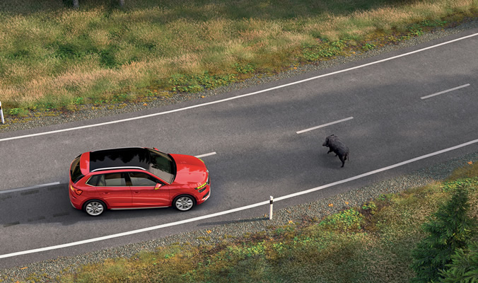 ŠKODA KAMIQ - Proaktivní ochrana cestujících