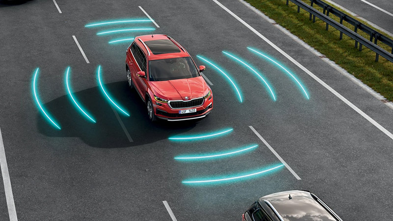 skoda kodiaq asistent jizdy