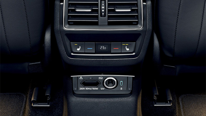 skoda kodiaq klimatizace vzadu