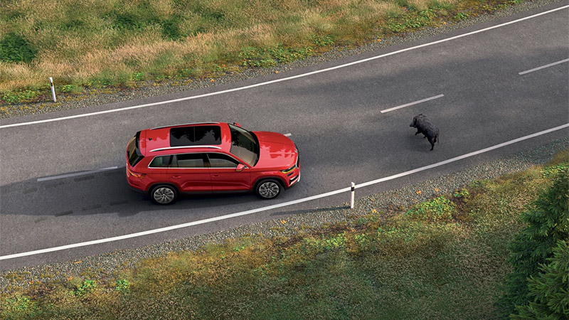 skoda kodiaq proaktivni ochrana cestujicich