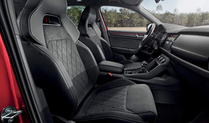 skoda kodiaq sportline 2021 interier sedadla