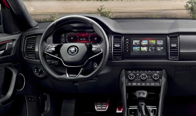 skoda kodiaq sportline 2021 interier volant