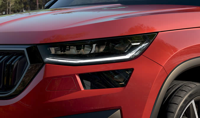 skoda kodiaq sportline 2021 led svetlomety